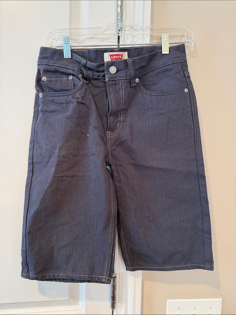 Levi's Men's Navy Blue Denim Cutoff Shorts